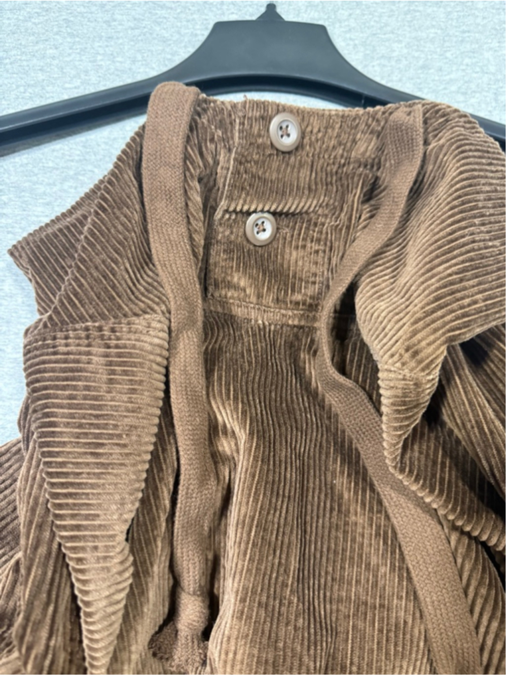 Women's American Eagle Brown Corduroy Hoodie L - Picture 4 of 6